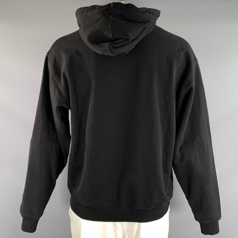 KITH Size L Black Graphic Cotton Hooded Sweatshirt