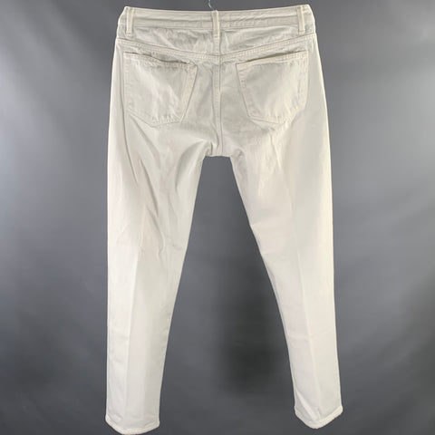 OFFICINE GENERALE Size 31 White Cotton Skinny Jeans