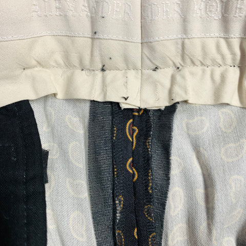 ALEXANDER MCQUEEN Size 34 Black Red Yellow Paisley Wool Silk Dress Pants