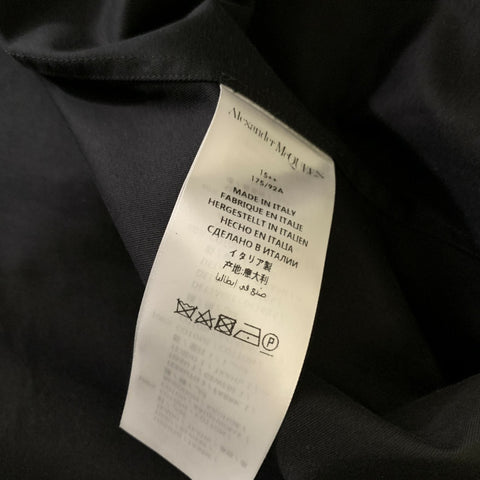 ALEXANDER MCQUEEN FW2020 Size L Black Cotton Button Up Long Sleeve Shirt
