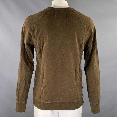 REIGNING CHAMP Taille L Pull en coton vert