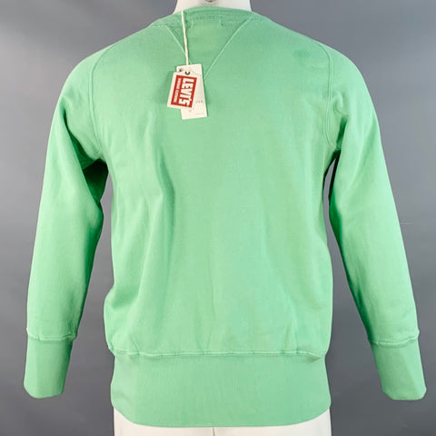 LEVI'S VINTAGE Size S Leaf Green Cotton Crew Neck Sweatshirt