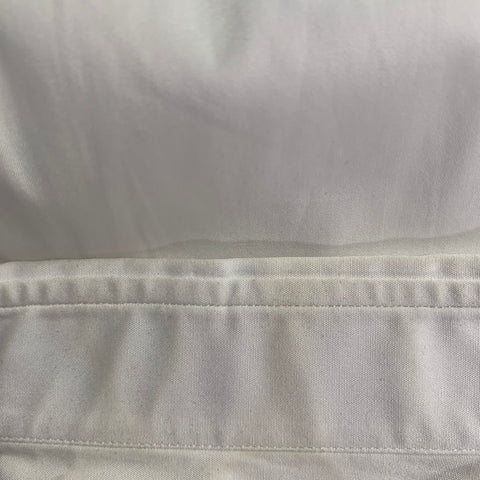 TOM FORD Size M White Cotton Curved Cutaway Button Up Long Sleeve Shirt