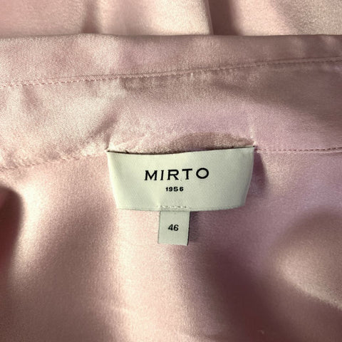 MIRTO Size L Pink Silk / Elastane Blouse