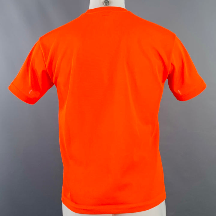 JIL SANDER Size M Orange Neon Jersey Polyester Crew-Neck T-shirt