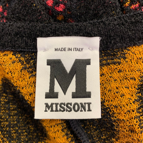 M MISSONI Size L Black Yellow Circles Wide Leg Jumpsuit