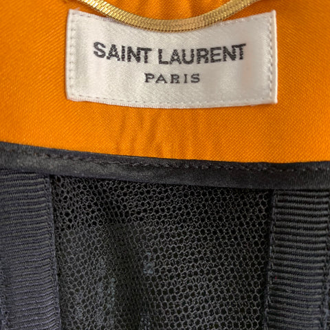 SAINT LAURENT 2021 Size 6 Orange Viscose Blend Corset Dress Top