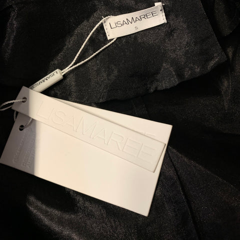 LISA MAREE Size S Black Polyester Sheer Coat