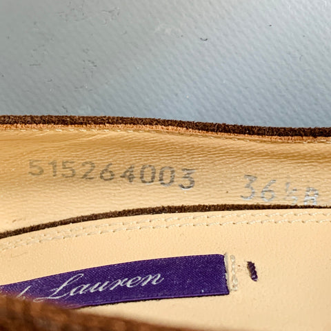 RALPH LAUREN COLLECTION Size 6.5 Brown Suede Pointed Toe Classic Pumps