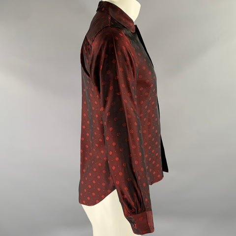 COMME des GARCONS Size XS Burgundy Red 11-B016 Cupra Long Sleeve Shirt