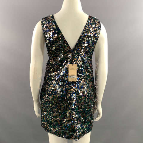 SCOTCH AND SODA Size S Blue Green Viscose Knee Length Dress