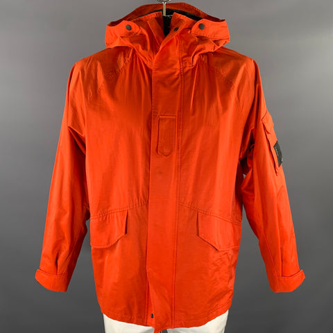 RAG & BONE Size L Orange Cotton Polyester Parka Jacket