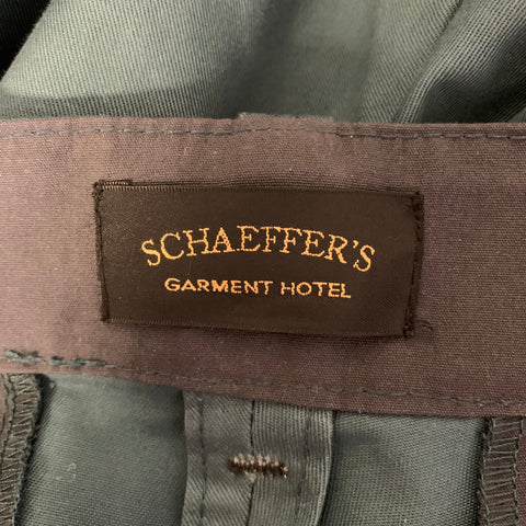 SCHAEFFER'S Size 34 Teal Chino Casual Pants