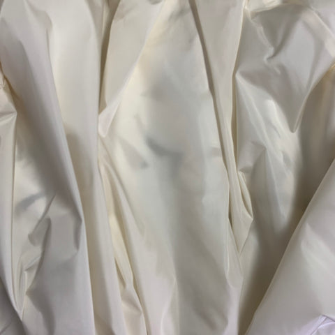 MONCLER Size L Off White Cotton Silk Cut Out Parka Jacket