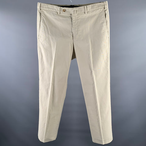 ERMENEGILDO ZEGNA Size 36 Khaki Cotton Straight Casual Pants