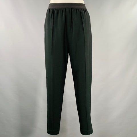 CELINE Size M Black Viscose Blend Elastic Waistband Casual Pants