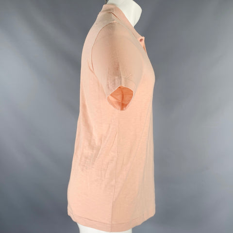 THEORY Size S -Bron Cosmos- Pink Cotton Polo