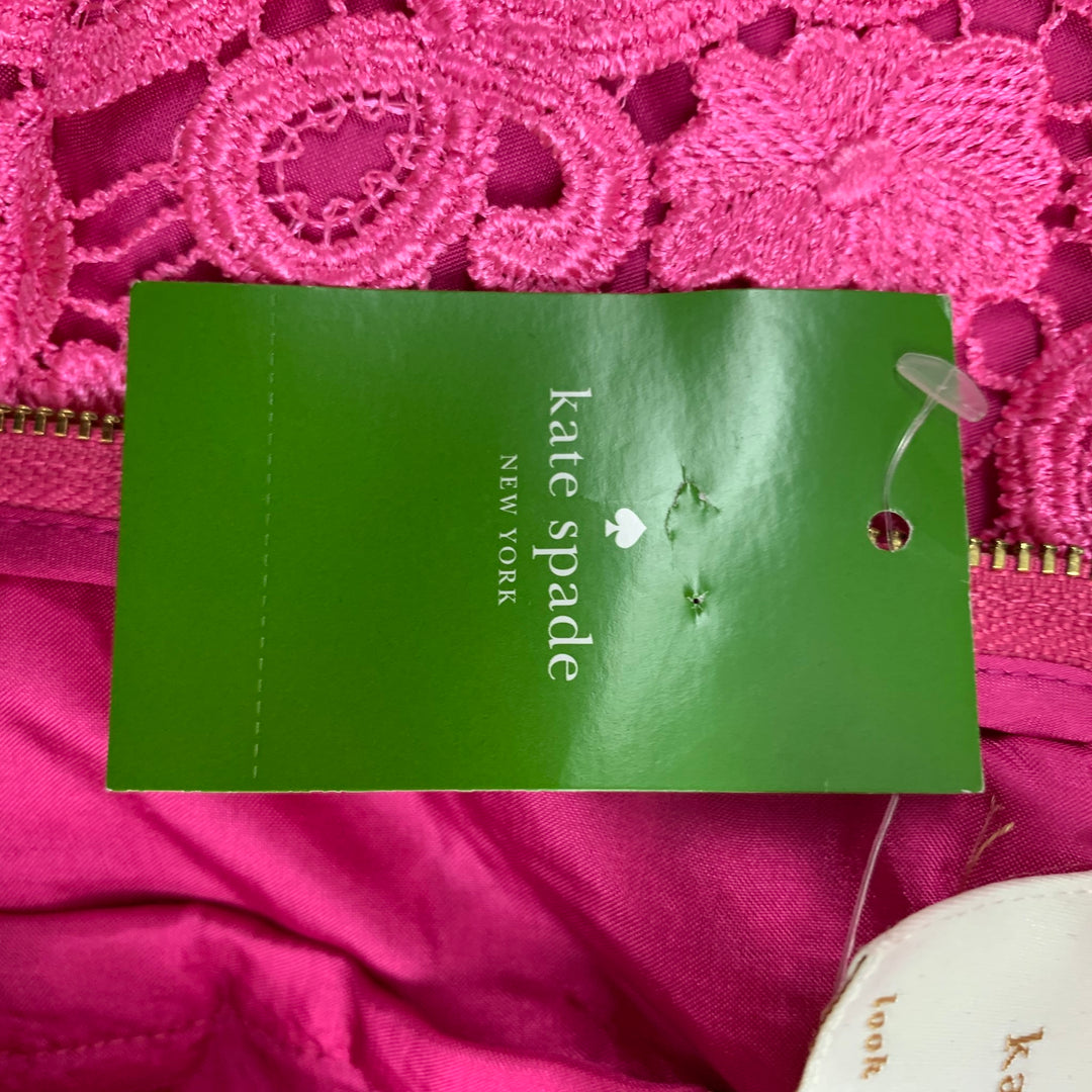 KATE SPADE Size XS Pink Polyester Lace Shift Dress KATE SPADE Size XS Pink Polyester Lace Shift Dress