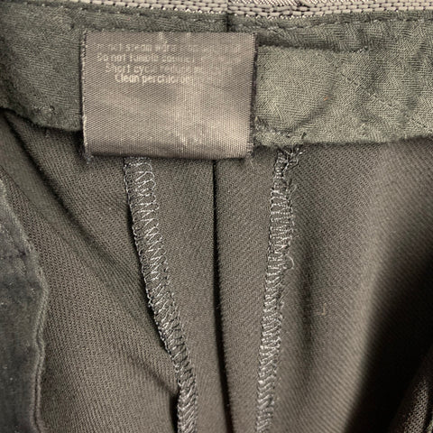 GIORGIO ARMANI Size 34 Black Wool Pleated Cuffed Tapered Dress Pants