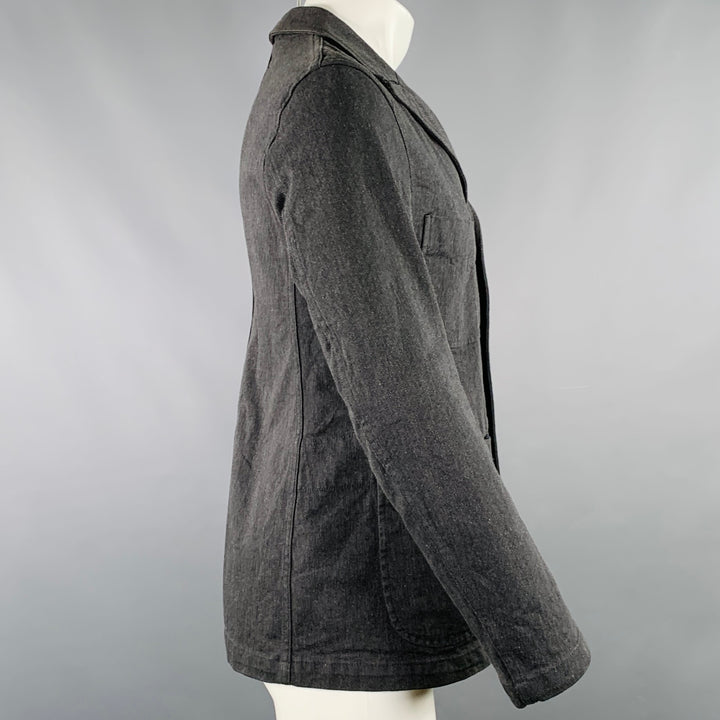 ENGINEERED GARMENTS Size S Grey Charcoal Cotton Blend Twill Peak Lapel Jacket