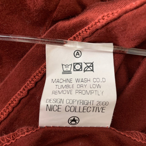 NICE COLLECTIVE Size XL Red Cotton Classic T-shirt