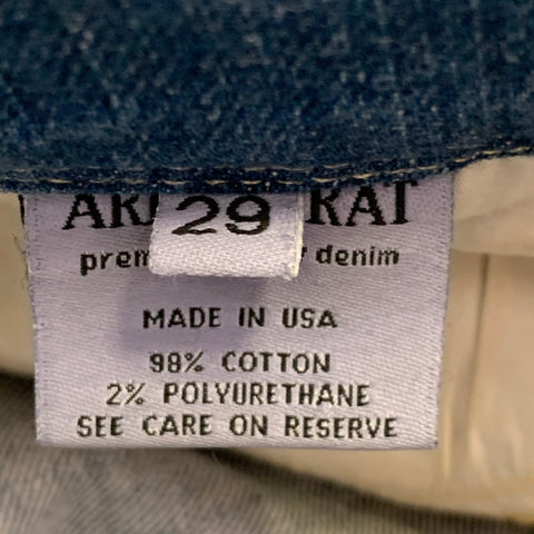 ARISTOCRAT Size 29 Blue Cotton Blend Washed Five Pockets Flared Jeans