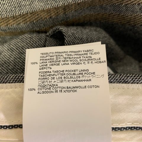 MAISON MARGIELA Size 10 Grey Heathered Wool Deconstructed Dress Pants