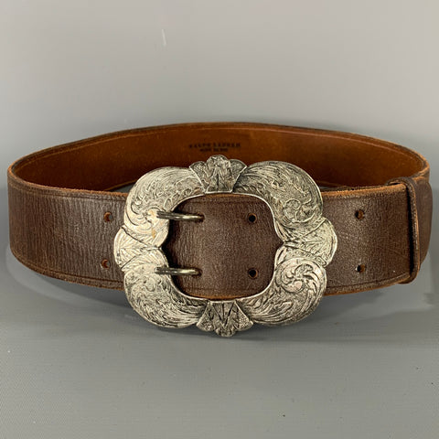 RALPH LAUREN Size M Brown 40815328 OSG Leather Belt