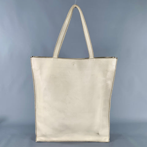 NUMERO 10 Grey Floral Embossed Leather Tote Handbag & Leather Goods