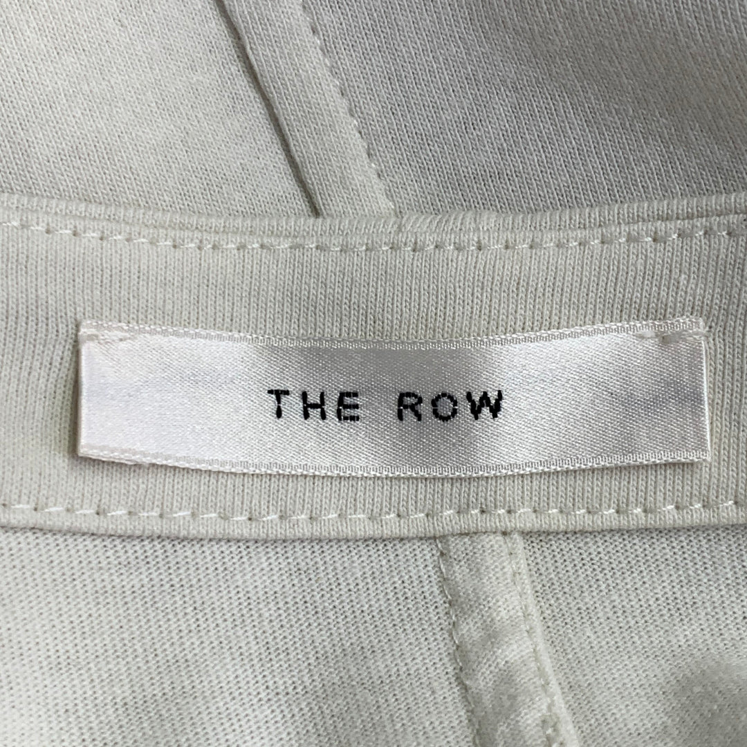 THE ROW Size L Beige Cotton Oversized One Pocket Scoop Neck Pullover