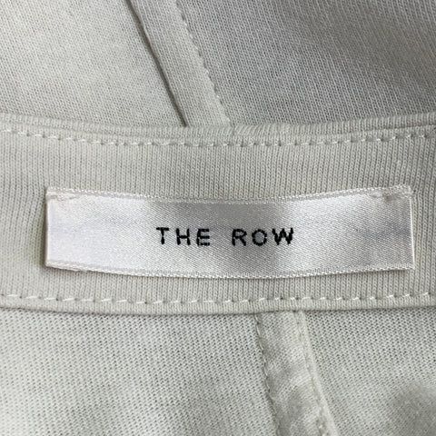 THE ROW Size L Beige Cotton Oversized One Pocket Scoop Neck Pullover