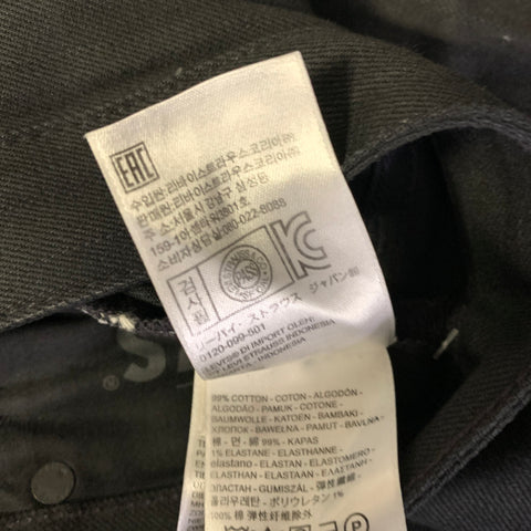 LEVI'S Size 30 Black Cotton Denim Jeans