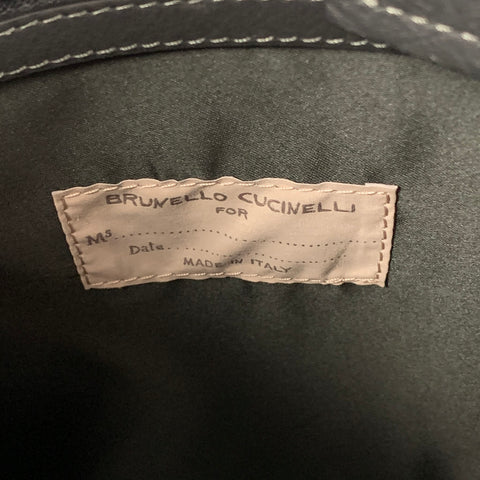 BRUNELLO CUCINELLI Mochila Monili de piel de zorro marrón gris