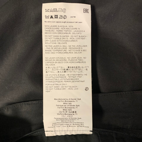 JIL SANDER Size 30 Black Cotton Zip Fly Casual Pants