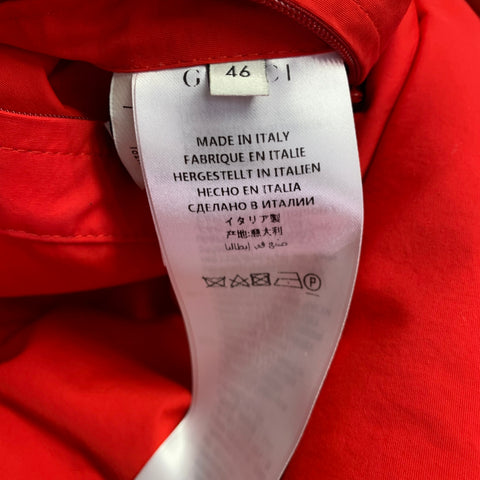 GUCCI 2018 Size 36 Blue Red Polyamide Puffer Goose Down Hooded Coat