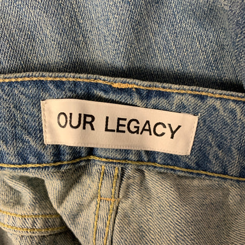 Jeans coupe décontractée en coton bleu OUR LEGACY Taille 31
