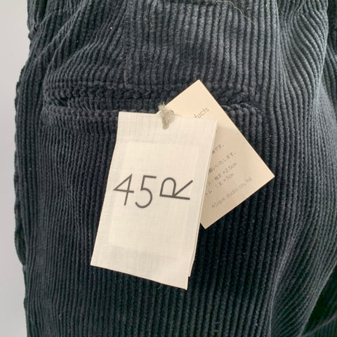 45rpm Size L Black Corduroy Cotton Elastic Waistband Casual Pants