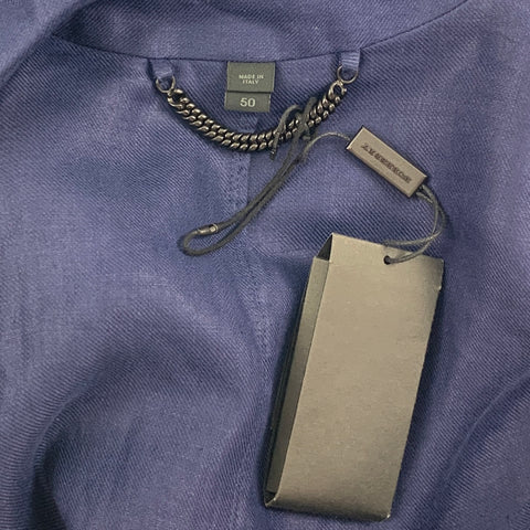BURBERRY PRORSUM Spring 2015 Size 40 Navy Linen Trench Coat