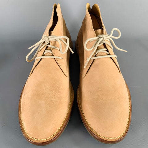COLE HAAN Size 9.5 Tan Suede Lace-Up Chukka Ankle Boots