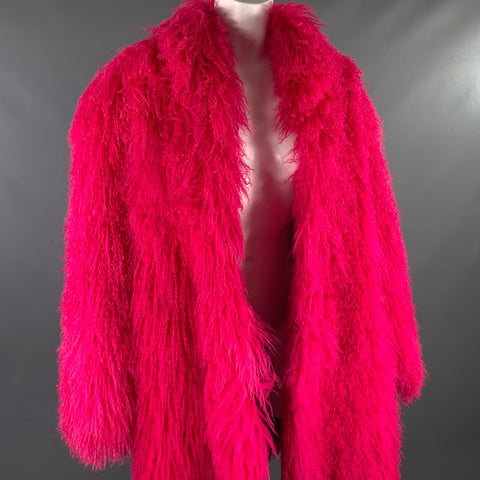 NEIMAN MARCUS One Size Pink Hot Pink Textured Coat