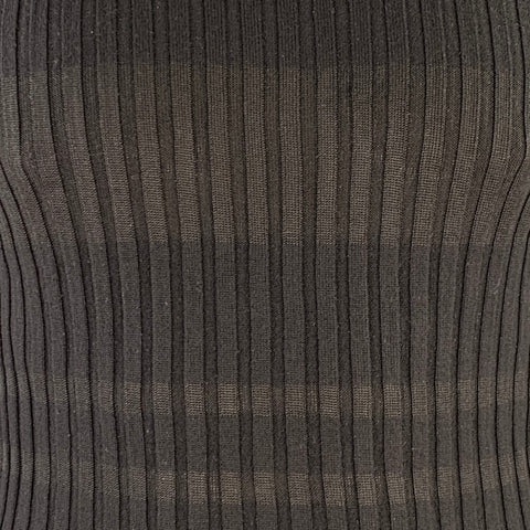 HERMES Size XXL Black Stripe Merino Wool Silk Ribbed Pullover