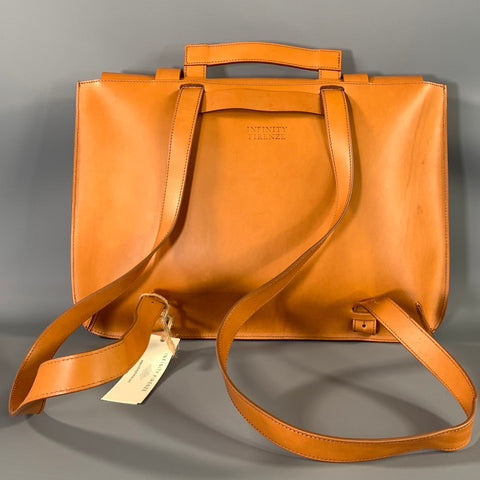 INFINITY FIRENZE Brown Leather Briefcase Bag