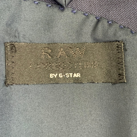 G-STAR Size 40 CL Core 2 Navy Black Wool Blend Notch Lapel Sport Coat