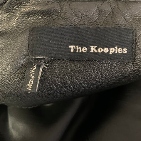 THE KOOPLES Size M Black Leather Lambskin Biker Jacket