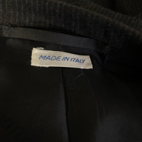BRIONI Chest Size 44 Navy White Pinstripe Wool Peak Lapel 38 30 Suit