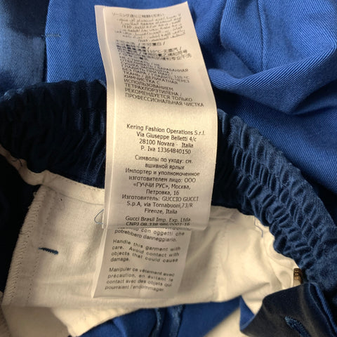 GUCCI Size 32 Blue Cobalt Cotton Track Pant Casual Pants