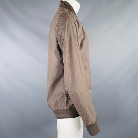 Veste zippée DRKSHDW Taille M, mélange de coton, couleur kaki taupe