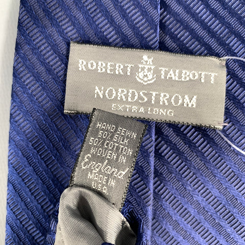 ROBERT TALBOTT Navy Stripe Silk Tie