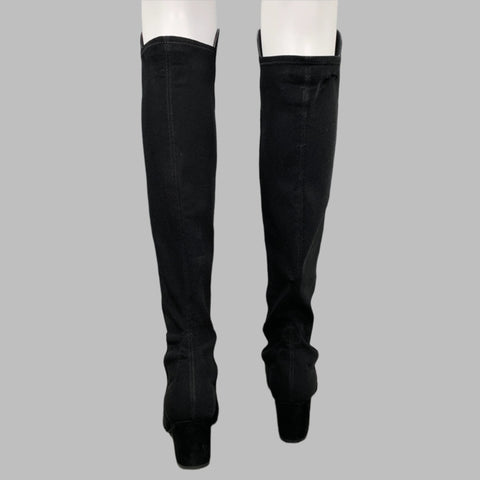 STUART WEITZMAN Size 7.5 Black Suede Pull On Boots