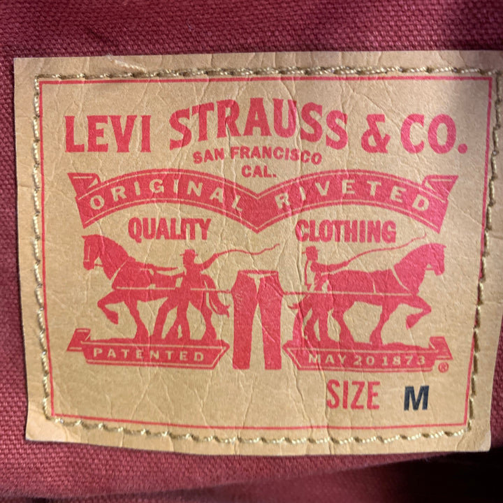 LEVI STRAUSS Size M Orange Rust Cotton Denim Trucker Jacket